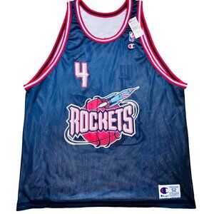 Houston Rockets Champion NBA Jersey #4 Navy/White XL Mesh Mens Tank Top With Tag